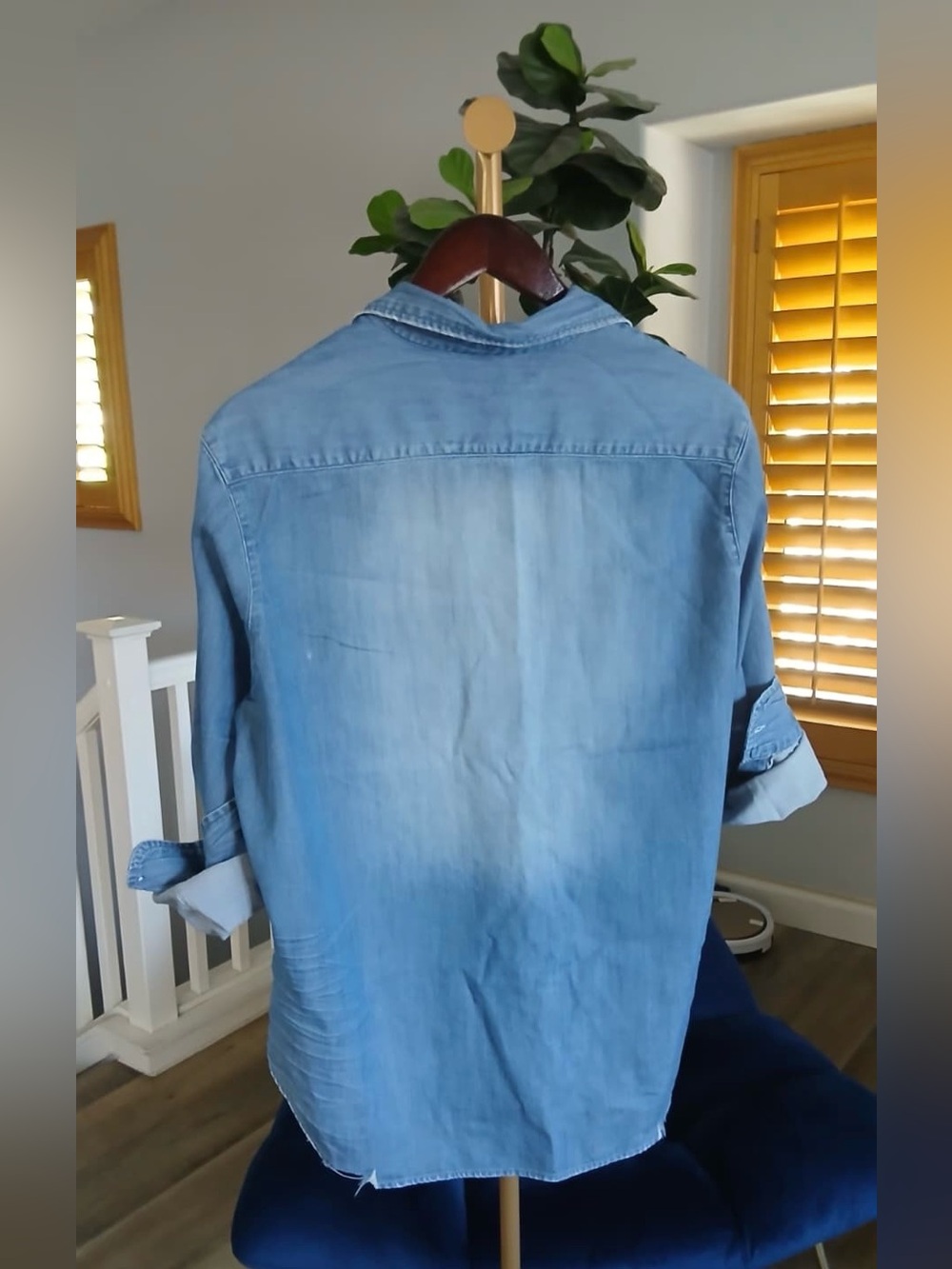 Frank & Eileen EILEEN Relaxed Button-Up Shirt Women’s Size M - Picture 6 of 11